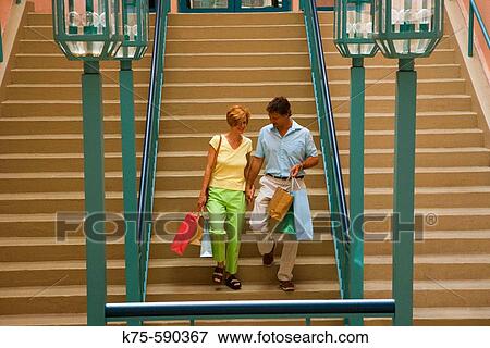 Couple shopping. View Large Photo Image Stock Photo - Couple shopping.. Fotosearch