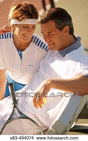 Couple, tennis View Large Photo Image Picture - Couple, tennis. Fotosearch