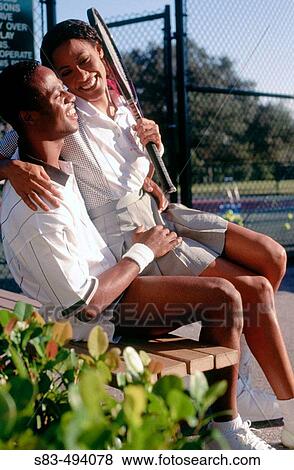 Couple, tennis View Large Photo Image Stock Photo - Couple, tennis. Fotosearch