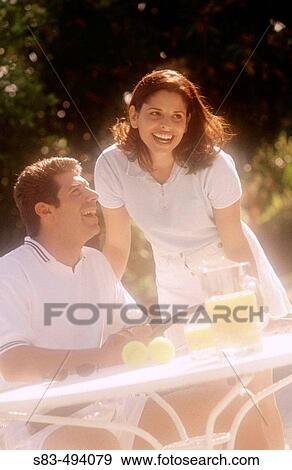 Couple, tennis View Large Photo Image Stock Photo - Couple, tennis. Fotosearch
