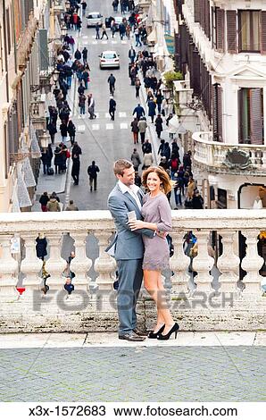 Couple together in Piazza di Spagna Rome Italy View Large Photo Image Stock Image - Couple together in Piazza di Spagna Rome Italy. Fotosearch