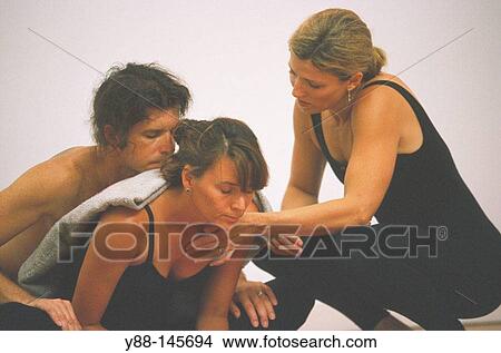 Couple training for natural birth View Large Photo Image Picture - Couple training for natural birth. Fotosearch