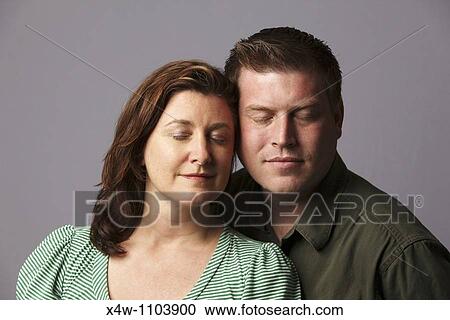Couple with eyes closed View Large Photo Image Stock Image - Couple with eyes closed. Fotosearch