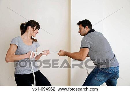 Stock Image - Couple with marital problems. Fotosearch