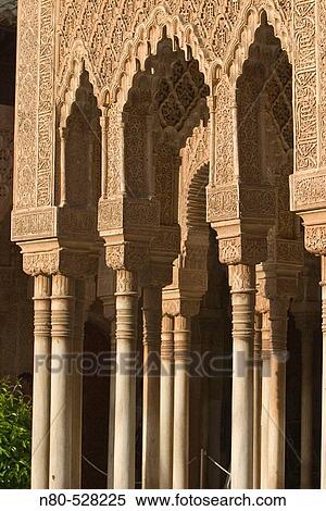 Stock Photography - Court of the Lions, Alhambra. Granada. Andalusia, Spain. Fotosearch