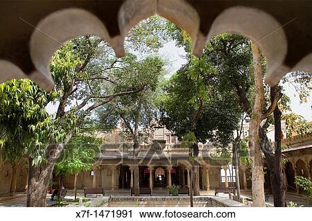 Courtyard, City Palace, Udaipur, Rajasthan, india View Large Photo Image Stock Image - Courtyard, City Palace, Udaipur, Rajasthan, india. Fotosearch