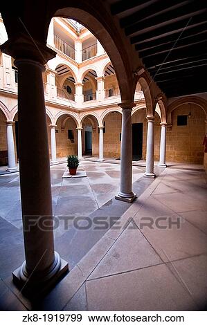 Courtyard in the Municipal Museum of Alcala la Real, Jaen province, Andalusia, Spain View Large Photo Image Stock Photo - Courtyard in the Municipal Museum of Alcala la Real, Jaen province, Andalusia, Spain. Fotosearch