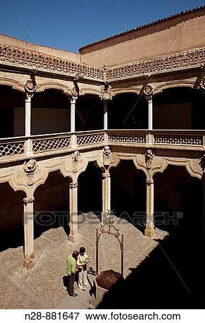 Courtyard of Casa de las Conchas, Salamanca, Castilla-Leon, Spain View Large Photo Image Stock Photo - Courtyard of Casa de las Conchas, Salamanca, Castilla-Leon, Spain. Fotosearch
