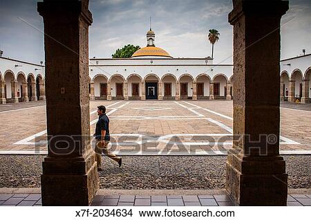 Courtyard of Hospicio Cabanas o Instituto Cultural Cabanas, Guadalajara, Jalisco, Mexico. View Large Photo Image Picture - Courtyard of Hospicio Cabanas o Instituto Cultural Cabanas, Guadalajara, Jalisco, Mexico.. Fotosearch