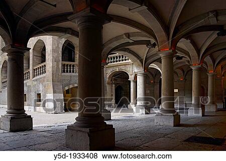 courtyard of Hotel de Ville, Town Hall, Geneva, Switzerland View Large Photo Image Stock Photo - courtyard of Hotel de Ville, Town Hall, Geneva, Switzerland. Fotosearch
