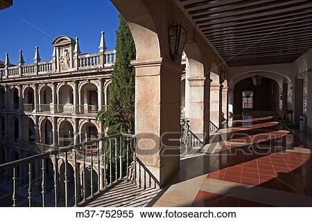 Courtyard of Santo TomBs de Villanueva at old Colegio Mayor de San Ildefonso (now rector's office) of the University of AlcalB de Henares, AlcalB de Henares. Madrid, Spain View Large Photo Image Stock Photography - Courtyard of Santo TomBs de Villanueva at old Colegio Mayor de San Ildefonso (now rector's office) of the University of AlcalB de Henares, AlcalB de Henares. Madrid, Spain. Fotosearch