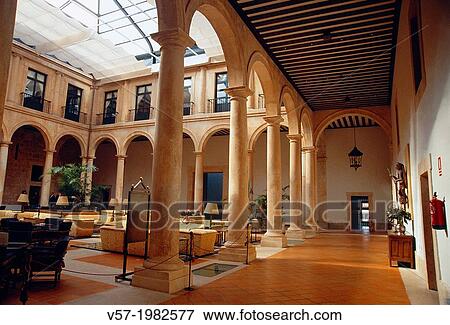 Stock Photo - Courtyard. Parador, Lerma, Burgos province, Castilla Leon, Spain.. Fotosearch