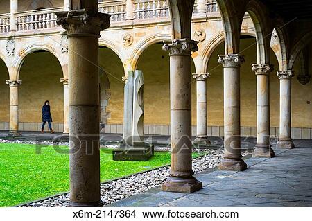 Courtyard. University of the Holy Spirit (Sancti Spiritus). Oate. Guipuzkoa, Spain. View Large Photo Image Picture - Courtyard. University of the Holy Spirit (Sancti Spiritus). Oate. Guipuzkoa, Spain.. Fotosearch