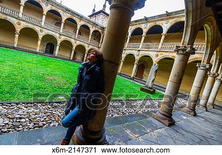 Courtyard. University of the Holy Spirit (Sancti Spiritus). Oate. Guipuzkoa, Spain. View Large Photo Image Stock Image - Courtyard. University of the Holy Spirit (Sancti Spiritus). Oate. Guipuzkoa, Spain.. Fotosearch