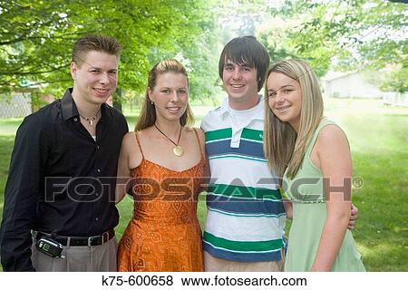 Stock Photo - Cousins portrait. Fotosearch