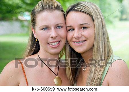 Stock Photo - Cousins portrait. Fotosearch