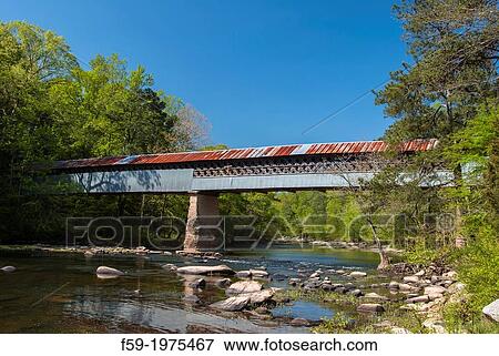 Covered Bridge, Alabama. View Large Photo Image Stock Photo - Covered Bridge, Alabama.. Fotosearch
