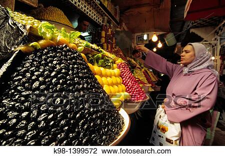 Covered Market, El Hedim Square, Meknes, Morocco. View Large Photo Image Stock Image - Covered Market, El Hedim Square, Meknes, Morocco.. Fotosearch