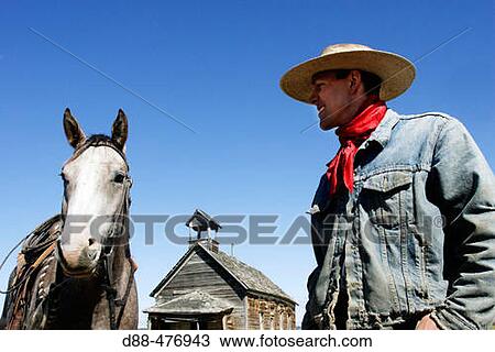Cowboy and old 1900s school. Ponderosa Ranch. Seneca. Oregon. USA View Large Photo Image Stock Image - Cowboy and old 1900s school. Ponderosa Ranch. Seneca. Oregon. USA. Fotosearch