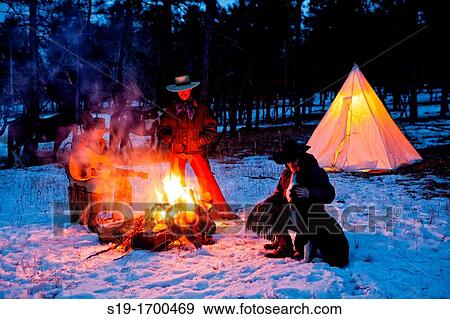 Cowboy Campout View Large Photo Image Stock Photo - Cowboy Campout. Fotosearch
