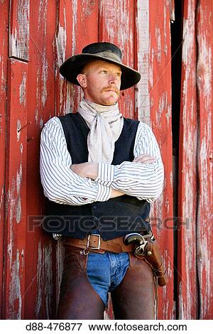 Stock Photo - Cowboy. Ponderosa Ranch. Seneca. Oregon. USA. Fotosearch