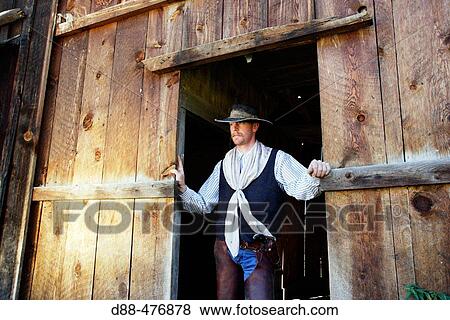 Cowboy. Ponderosa Ranch. Seneca. Oregon. USA View Large Photo Image Stock Photo - Cowboy. Ponderosa Ranch. Seneca. Oregon. USA. Fotosearch