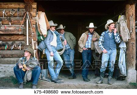 Cowboys horse ranch. Montana. USA. View Large Photo Image Stock Image - Cowboys horse ranch. Montana. USA.. Fotosearch