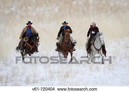 Cowboys out for a winter ride in Shell, Wyoming, Usa View Large Photo Image Picture - Cowboys out for a winter ride in Shell, Wyoming, Usa. Fotosearch