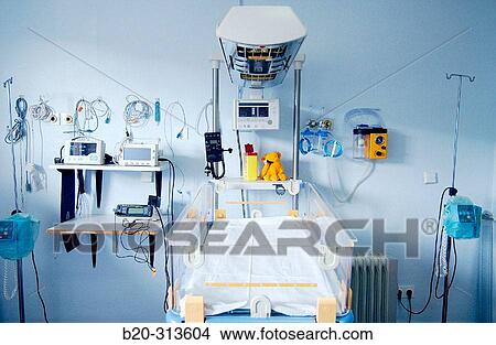 Picture - Cradle for newborn baby at pediatrics section of hospital. Fotosearch