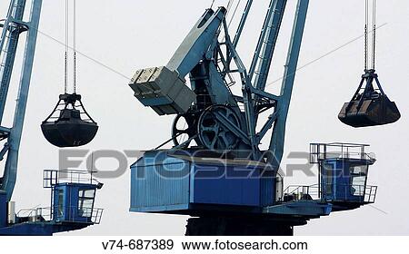 Cranes at port View Large Photo Image Stock Photo - Cranes at port. Fotosearch