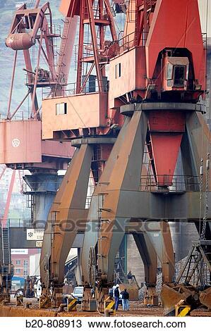 Cranes. Port of Bilbao, Biscay, Basque Country, Spain View Large Photo Image Stock Image - Cranes. Port of Bilbao, Biscay, Basque Country, Spain. Fotosearch