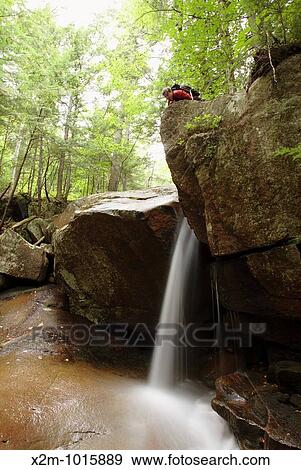 Stock Photo - Crawford Notch - Stony Brook during the summer months in the White Mountains, New Hampshire USA Stony Brook can be found near the Mount Tremont Trail. Fotosearch