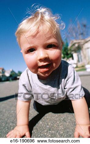 Crawling baby View Large Photo Image Stock Photograph - Crawling baby. Fotosearch