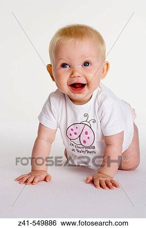 Stock Photograph - Crawling baby.. Fotosearch