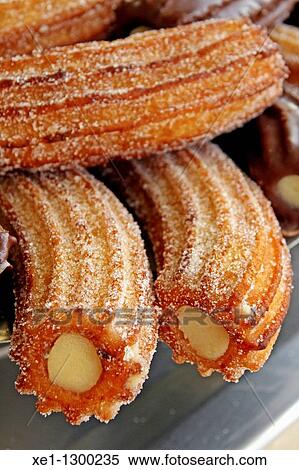 Cream? churros? (typical pastries), Spain. View Large Photo Image Stock Photography - Cream? churros? (typical pastries), Spain.. Fotosearch