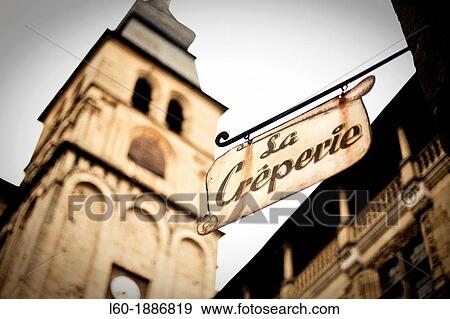 Stock Photo - Creperie in Sarlat-la Can? da, Perigord, Dordogne, France, Europa. Fotosearch