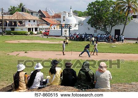 Cricket match, Galle Fort, Sri Lanka View Large Photo Image Stock Photography - Cricket match, Galle Fort, Sri Lanka. Fotosearch