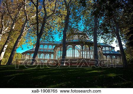 Cristal Palace in El Retiro park, Madrid, autumn View Large Photo Image Stock Photography - Cristal Palace in El Retiro park, Madrid, autumn. Fotosearch
