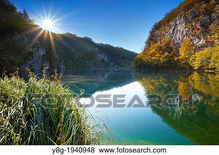 Croatia - morning landscape of Plitvice Lakes National Park, Plitvice, central Croatia. View Large Photo Image Stock Photo - Croatia - morning landscape of Plitvice Lakes National Park, Plitvice, central Croatia.. Fotosearch