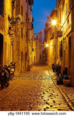 Croatia - Rovinj, street on the Old Town in Rovinj, Istria, Croatia. View Large Photo Image Stock Image - Croatia - Rovinj, street on the Old Town in Rovinj, Istria, Croatia.. Fotosearch