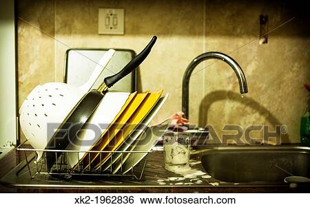 crockery after hand washing up View Large Photo Image Stock Photograph - crockery after hand washing up. Fotosearch