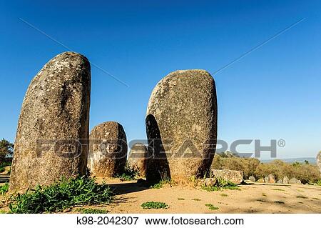 Cromlech Dos Almendres, ancient neolithic, -Alto Das Pedras Talhas-, Nossa Senhora de Guadalupe, Valverde, Evora, Alentejo, Portugal, Europe. View Large Photo Image Stock Photo - Cromlech Dos Almendres, ancient neolithic, -Alto Das Pedras Talhas-, Nossa Senhora de Guadalupe, Valverde, Evora, Alentejo, Portugal, Europe.. Fotosearch
