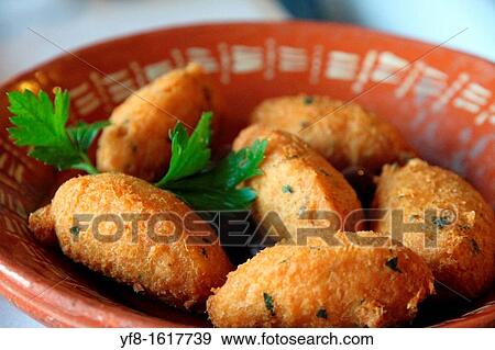 Croquettes of cod fish Porto Portugal View Large Photo Image Stock Photo - Croquettes of cod fish Porto Portugal. Fotosearch