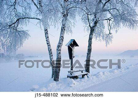 Cross and birches, winter morning, Schlehdorf, Bavaria, Germany View Large Photo Image Stock Image - Cross and birches, winter morning, Schlehdorf, Bavaria, Germany. Fotosearch