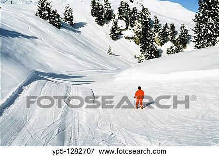 Stock Photo - Cross country ski piste near Mayrhofen Austria. Fotosearch