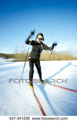 Cross-country skiing View Large Photo Image Stock Image - Cross-country skiing. Fotosearch