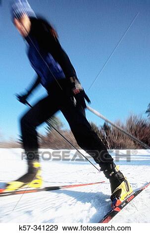 Cross-country skiing View Large Photo Image Stock Photo - Cross-country skiing. Fotosearch