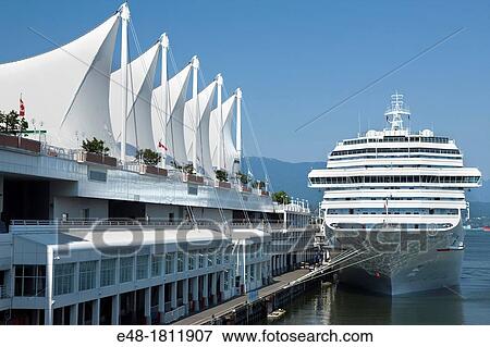 CRUISE SHIP CANADA PLACE CRUISE SHIP TERMINAL DOWNTOWN VANCOUVER BRITISH COLUMBIA CANADA View Large Photo Image Stock Photo - CRUISE SHIP CANADA PLACE CRUISE SHIP TERMINAL DOWNTOWN VANCOUVER BRITISH COLUMBIA CANADA. Fotosearch
