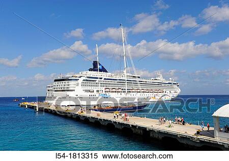 Stock Photography - Cruise Ship Cozumel Mexico Caribbean Port. Fotosearch