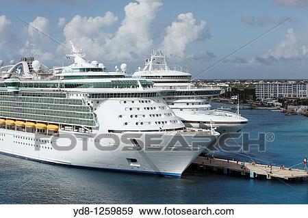 Stock Photo - Cruise ship in the Port of Cozumel. Fotosearch